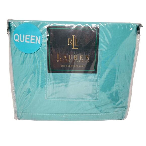 Ralph Lauren High Desert Turquoise Queen Bed skirt Vintage Brand New in Package - Picture 1 of 7
